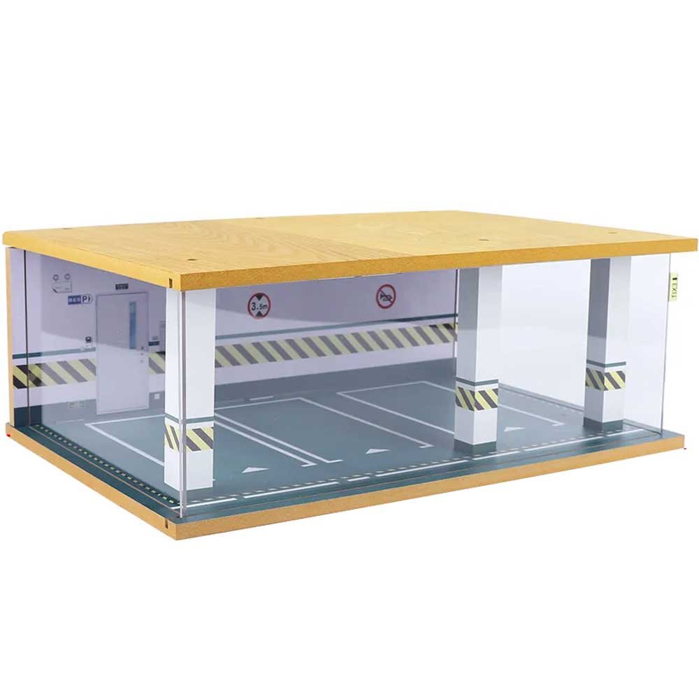 1:24 Scale Model Car Parking Garage - 3 Car - Green image