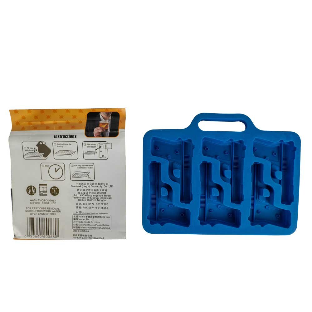 Silicone Gun Ice Tray - Blue image 2
