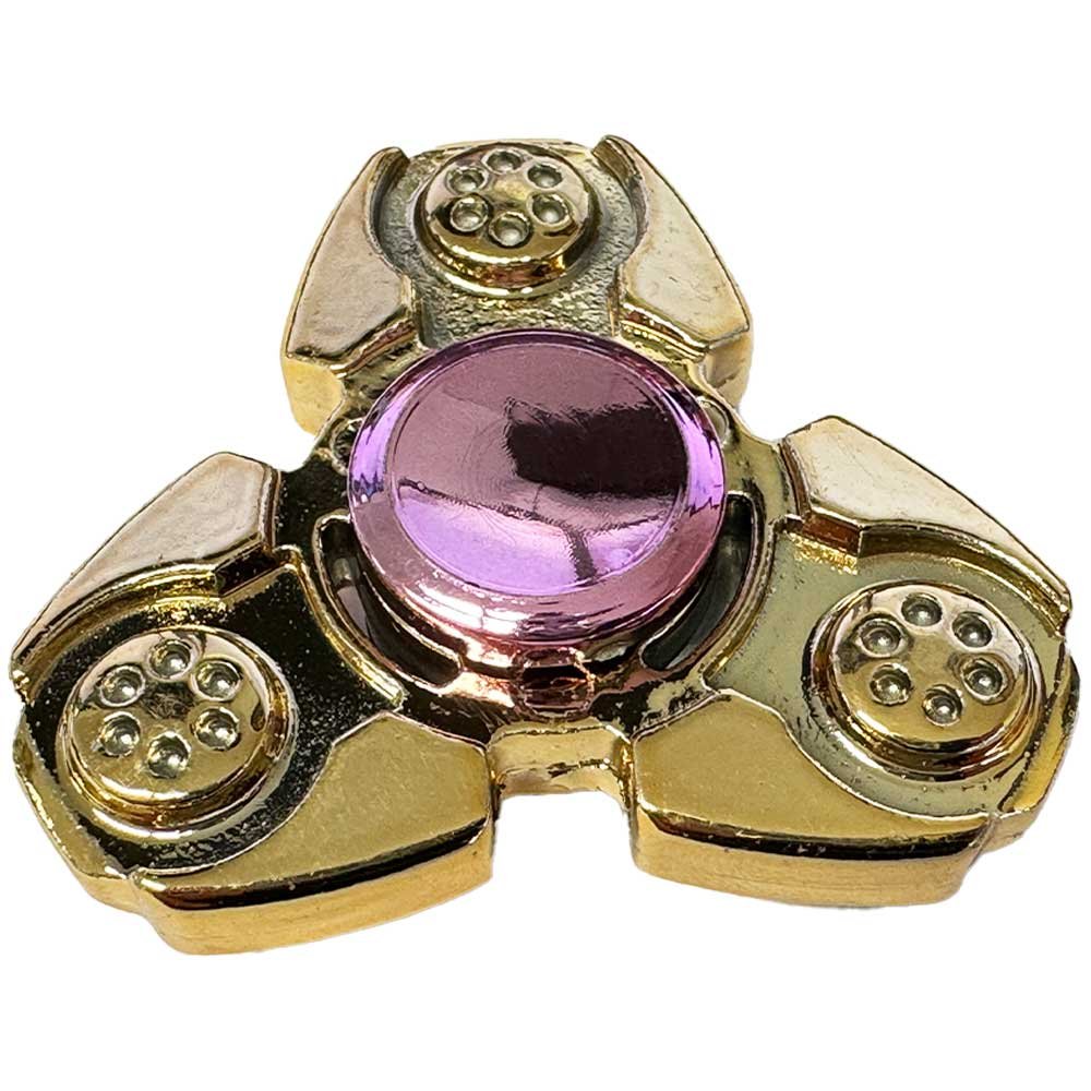 Metallic Gold 3 Bladed with Pink Inner Fidget Spinner image 0