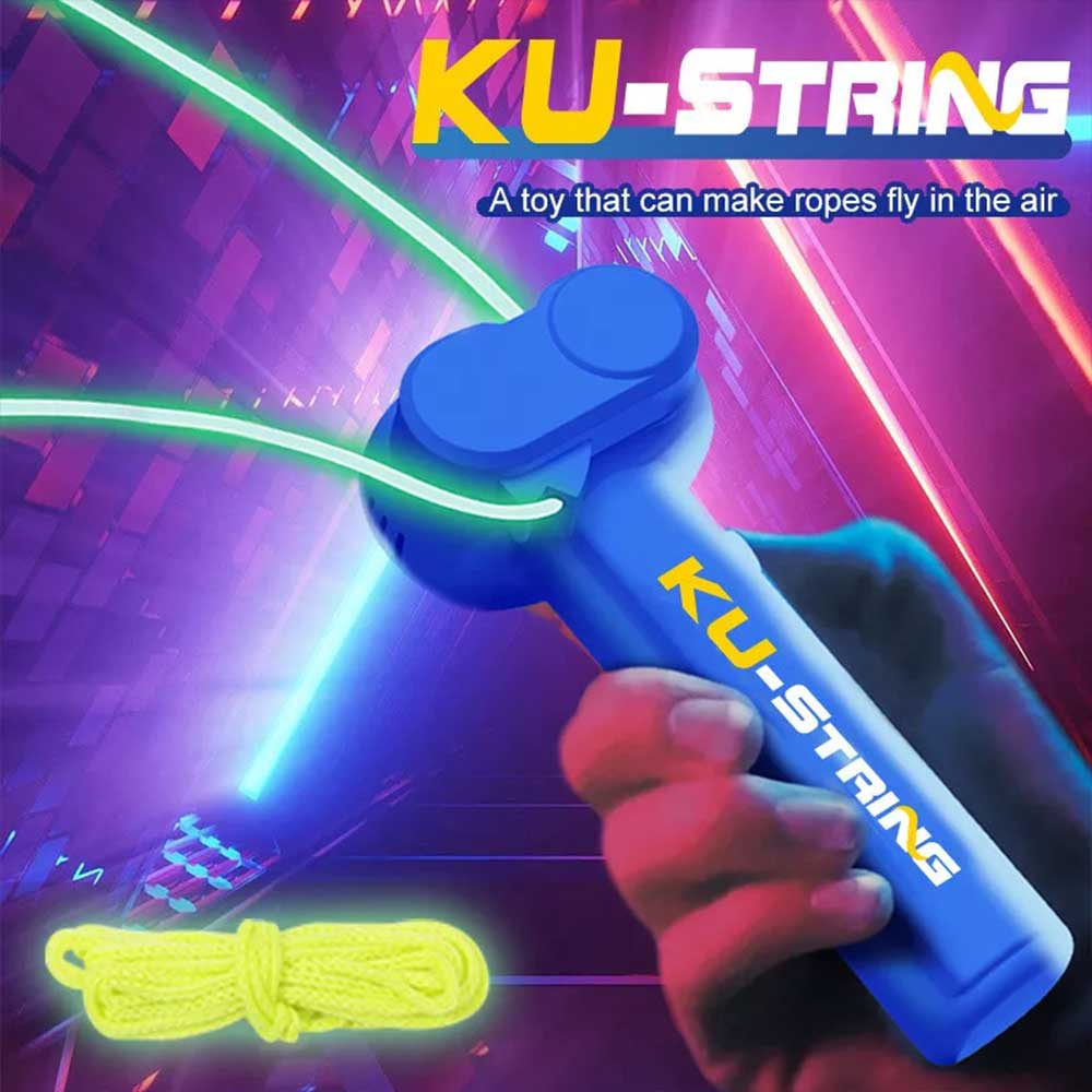 String Rope Thruster KU-String Rope Thruster ‒ Handheld Electric Rope Launcher Toy with USB ...